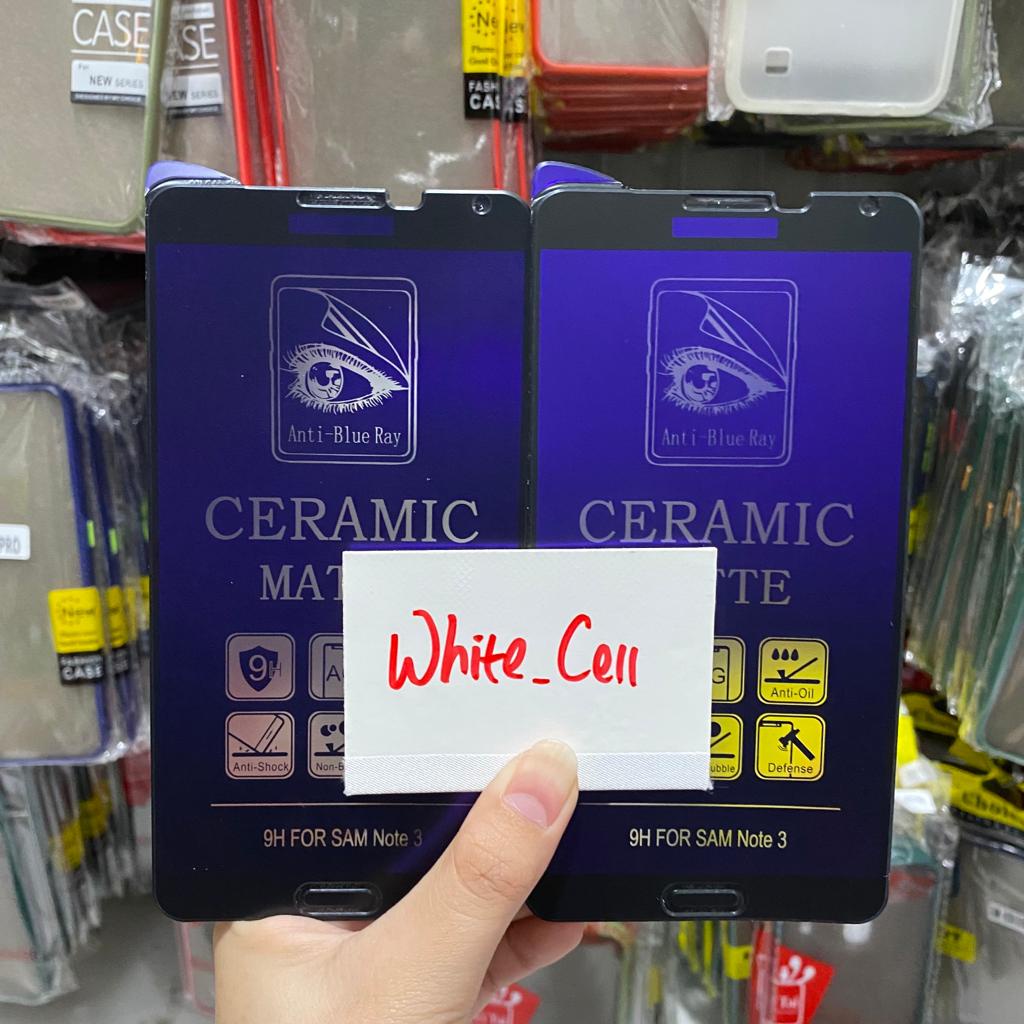 Samsung Note 3 Ceramic Matte Blue Ray Screen Guard Anti Radiasi Full -D2