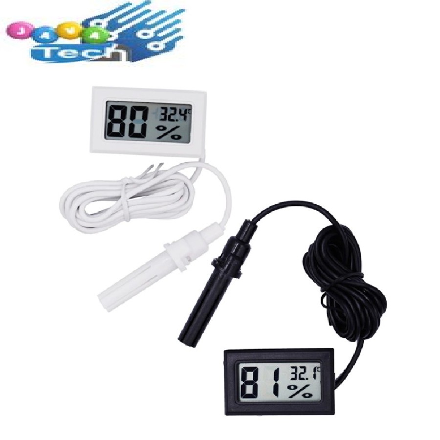 Termometer Hygrometer Digital Mini Indoor / Outdoor Thermometer