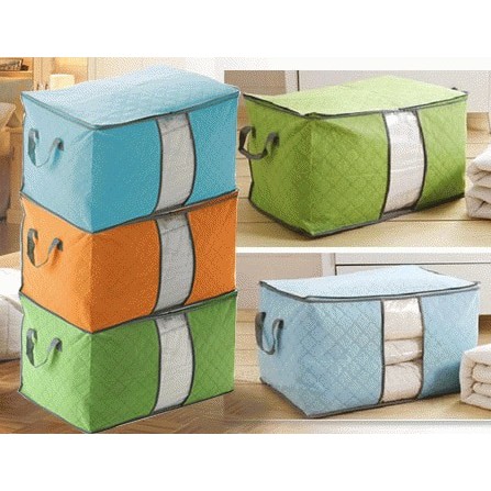 HL0037 Bamboo Storage Box Tempat Penyimpanan Baju Organizer Model Tidur