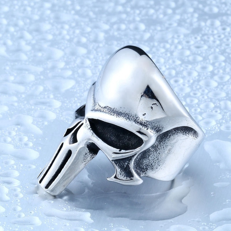 Pakaian Pria  Punisher SKull Cincin Perhiasan Baja tahan karat 316L