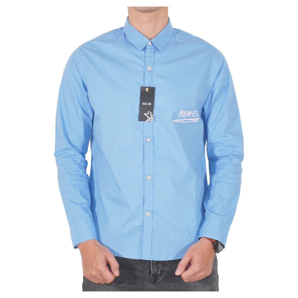 MOKOKOMO kemeja lengan panjang pria / kemeja kerja / kemeja casual / kemeja motif PJ-331