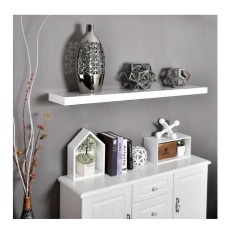 Rak Ambalan Dinding Kayu Dapur Tempel Minimalis Vintage 80 x 20 Cm