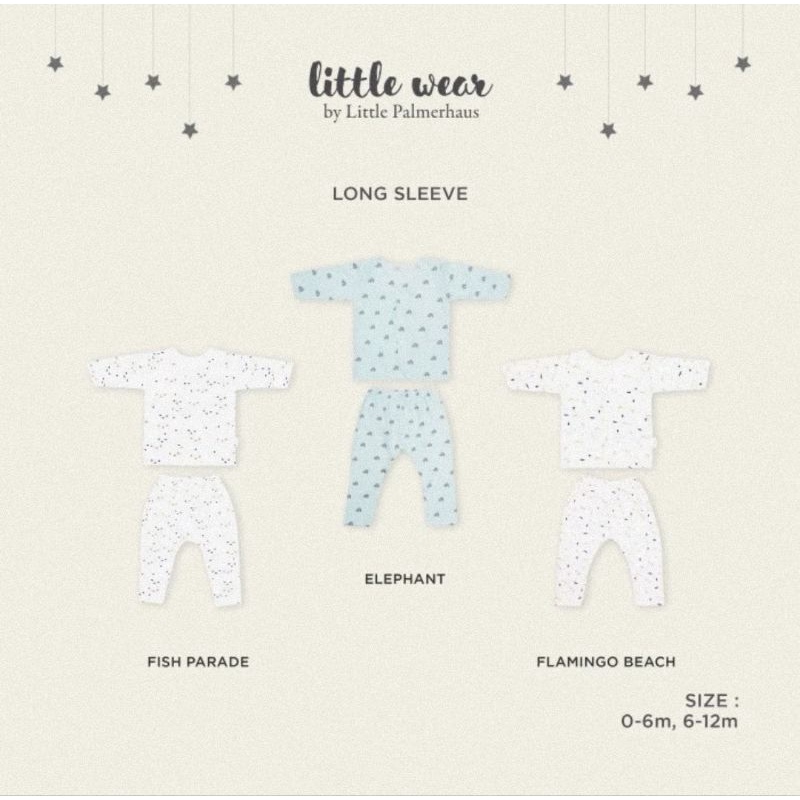 Little Palmerhaus Little Wear Shoulder Button Long Sleeves - Setelan Lengan Panjang Kancing Pundak