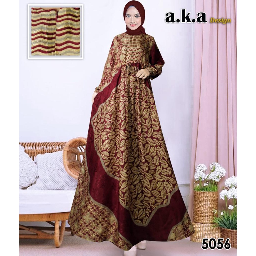 Ready gamis semi sutra alsize//gamis viskos//baju batik viskos//gamis batik premium//gamis lebaran//gamis kondangan