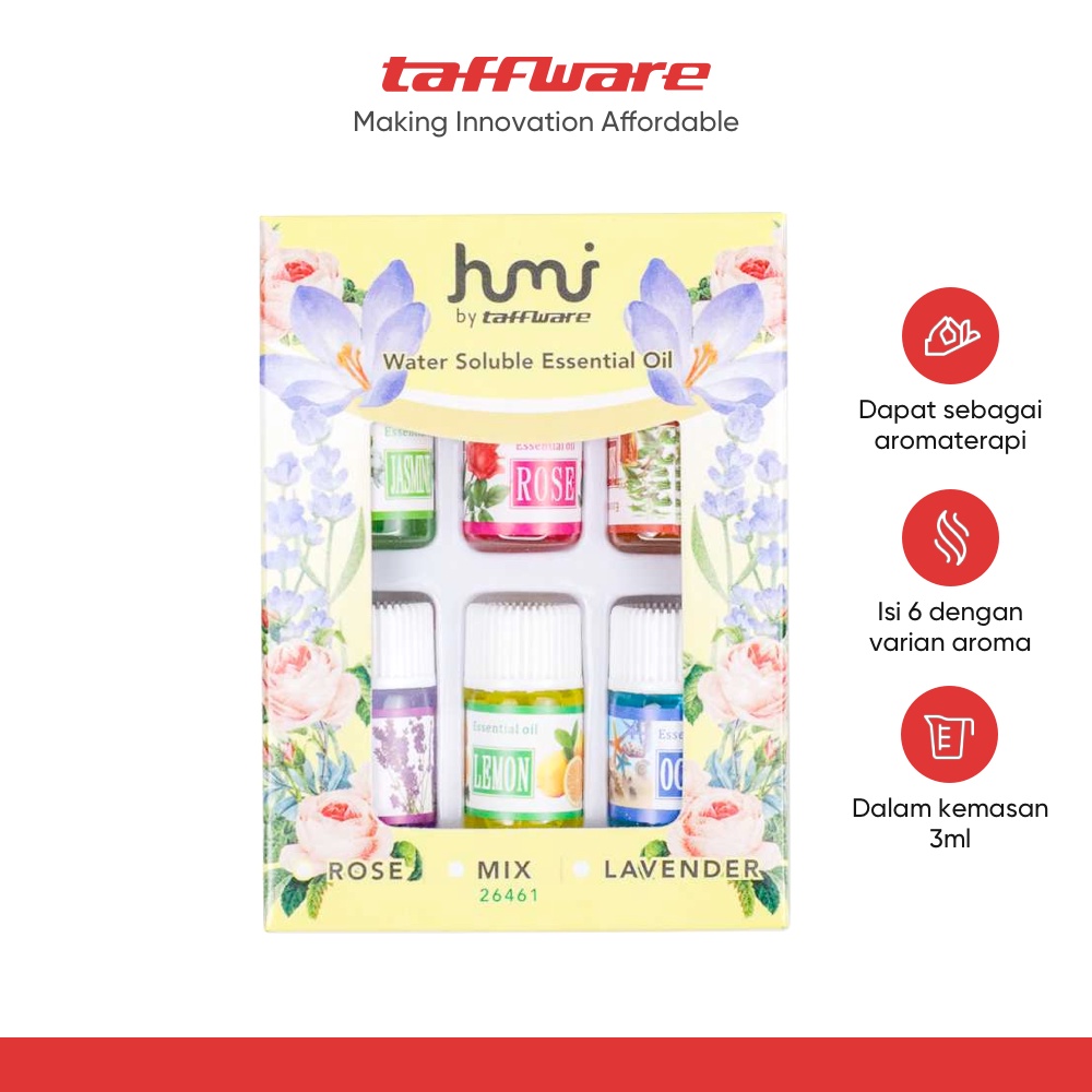 Taffware HUMI Essential Oils Minyak Aromatherapy Diffusers 3ml Mixing