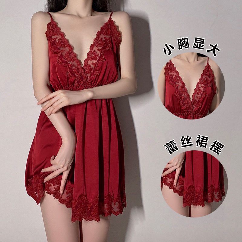 lingerie Sexy import baju tidur kilap satin licin renda