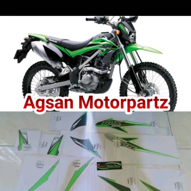 Striping KLX BF SE hijau 2015 original Kawasaki