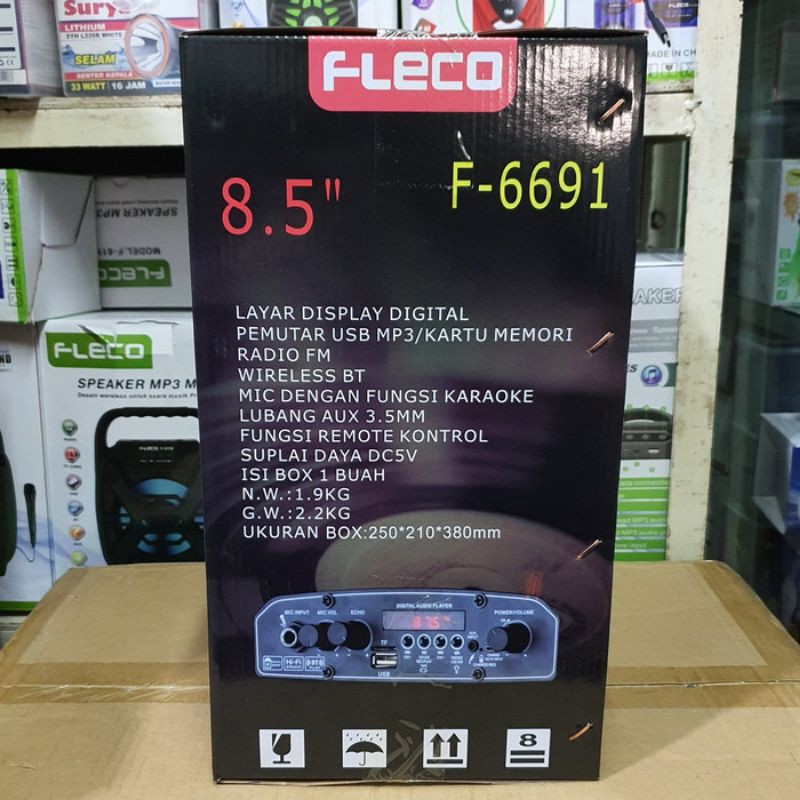 Super ngebas Speaker Bluetooth Fleco F 6691 + Bonus Mic