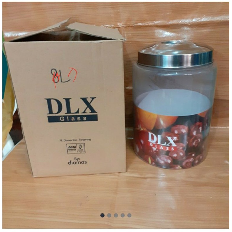 toples biskuit 15L merk "DLX" kaca (khusus medan /Instan)