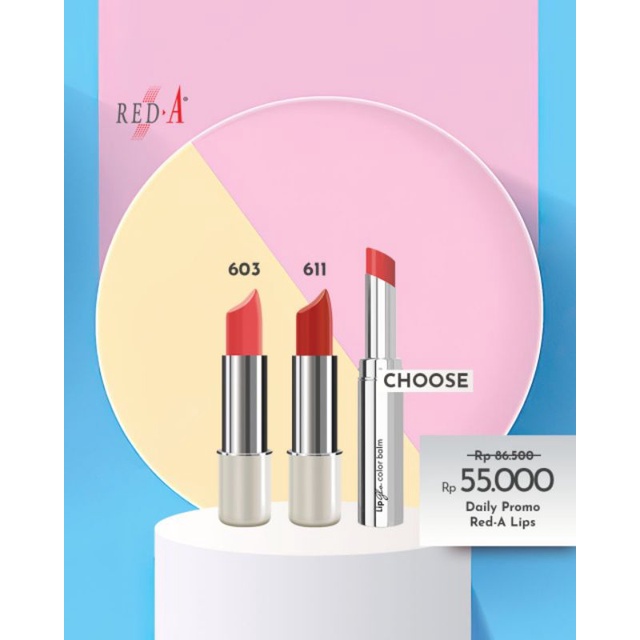 Paket 1 Red-a lipstick 603 1 Lipstick 611 1 Lip Glo Color Balm