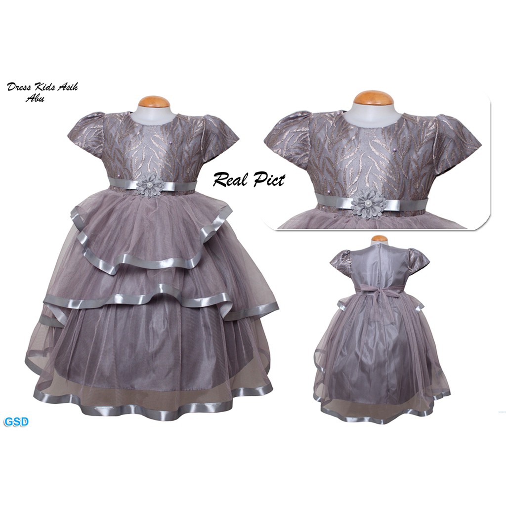 Dress Kids Asih/Gaun Pesta Anak/Baju Ulang Tahun Anak Elegant/Brukat Anak