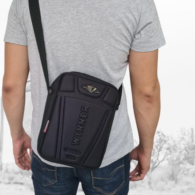 POLO WINNER Selempang Pria Batok Embos / Slempang Pria / Tas Pria / Tas Selempang Pria / Slingbag Pr