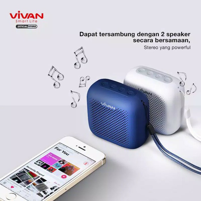 Vivan Speaker Bluetooth VS1 V 5.0 Waterproof Outdoor Speaker Mini Garansi Original Resmi ORIGINAL