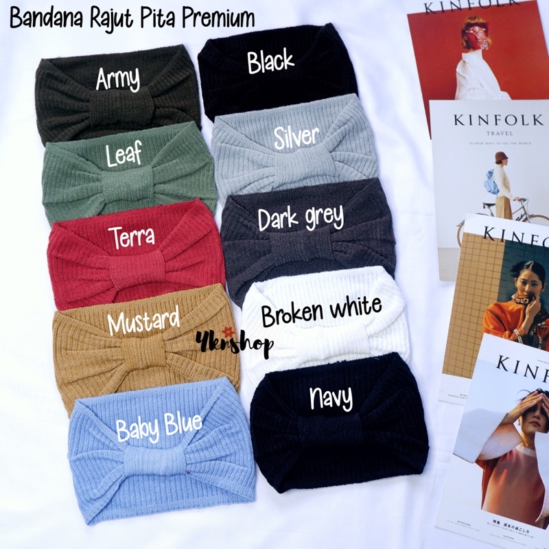 BANDANA PITA RAJUT SALUR PREMIUM