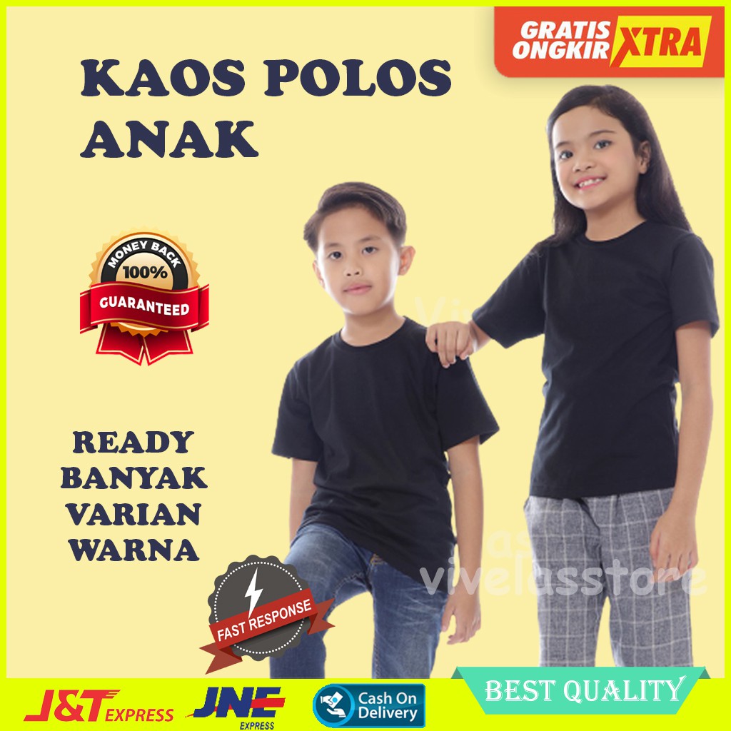 KAOS POLOS ANAK LAKI PAKAIAN BAJU DISTRO HARIAN SANTAI ANAK COWOK LAKI LAKI CEWEK BAYI MURAH