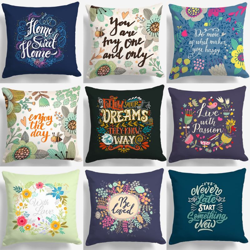 BANTAL SOFA QUOTE KATA INSPIRASI MOTIVASI BIJAK 40X40CM