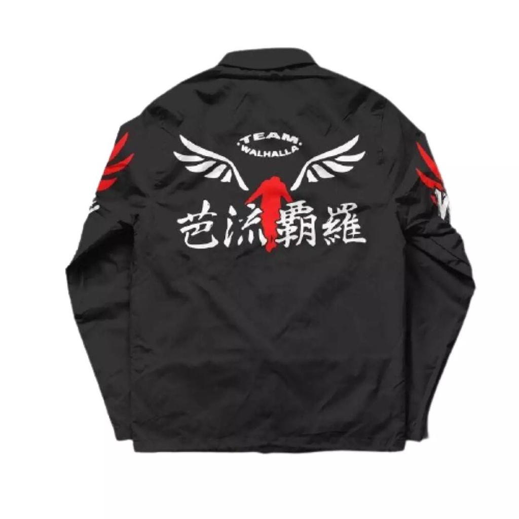 Jaket Coach Valhalla Team|Anime Tokyo Revengers|Sano Manjiro Mikey |Toman Tokyo Manji|Hoodie valhala