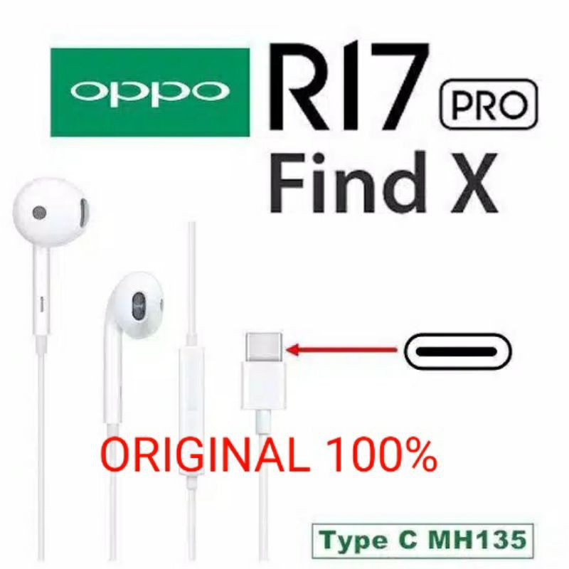 Headset Earphone Handsfree OPPO R17 FIND X PRO Original