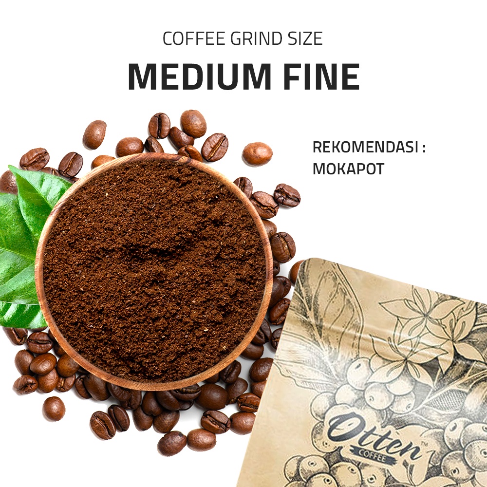 Otten Coffee Crema Espresso 500 gram - Kopi Espresso Blend Best Seller-Medium Fine