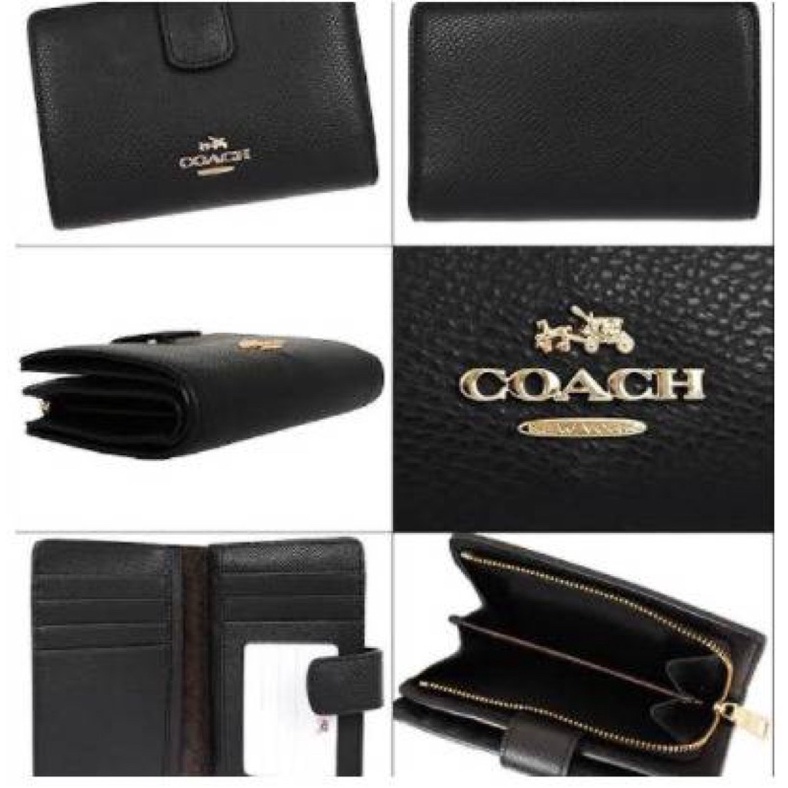 Coach Corner zip Medium Crossgrain Leather Zip Wallet