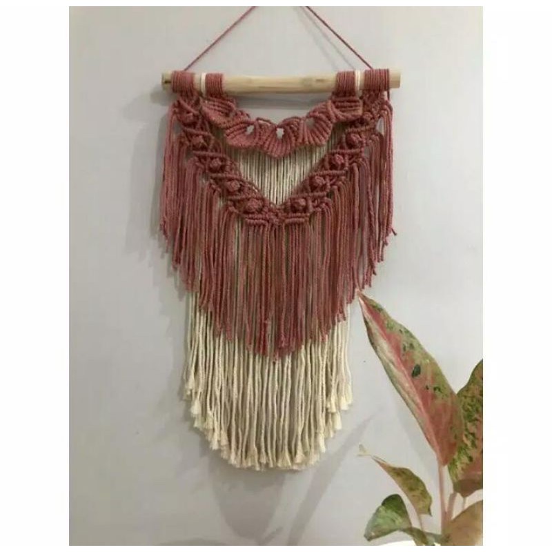 READY STOK) macrame Hiasan dinding keranga / macrame wall hanging (HD 067)