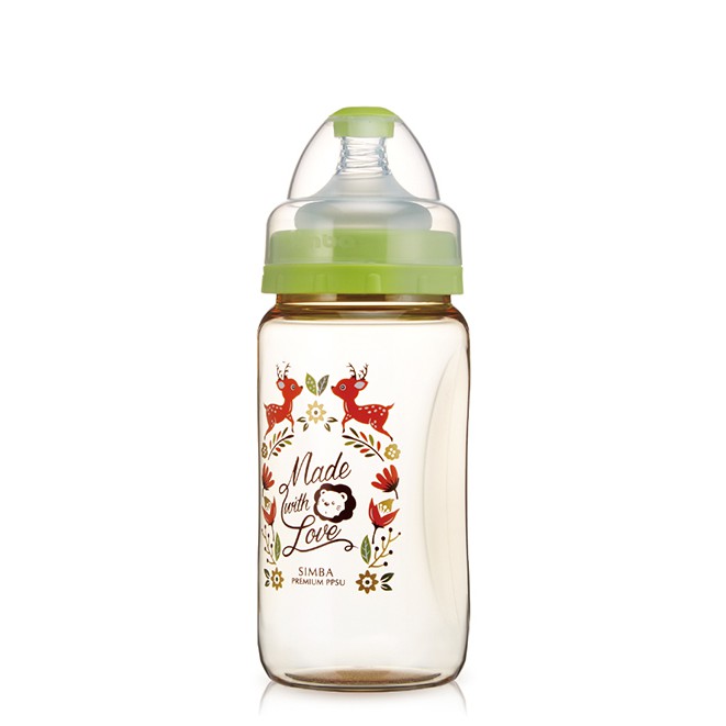 Simba Dorothy Wonderland PPSU Wide Neck Feeding Bottle 270ml Elk Botol Susu Hijau