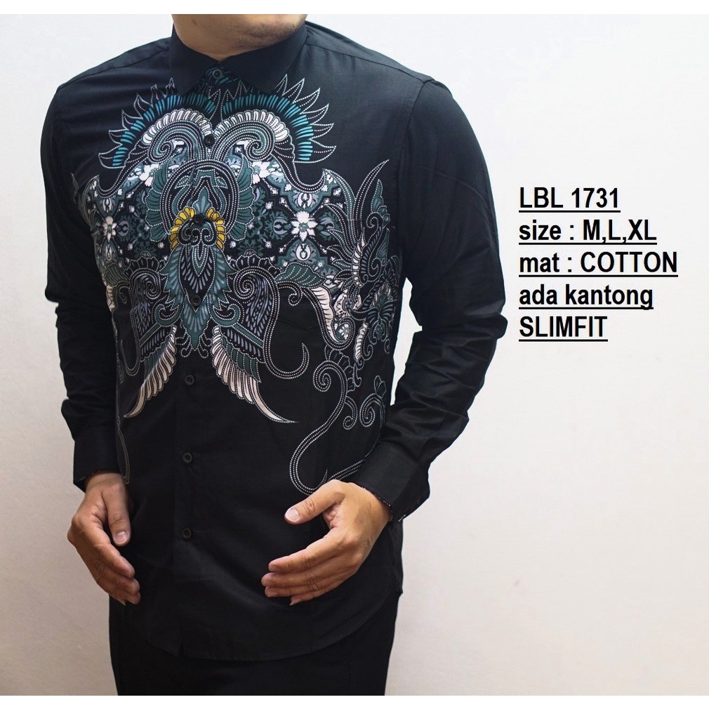 SUPER SALE KEMEJA PRIA | KEMEJA SLIM FIT BAJU BATIK SLIMFIT LENGAN PENDEK MIXCLOTHING LBS 436