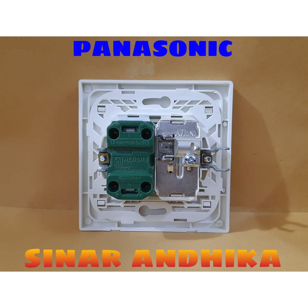 MODUL / JACK TV + STOP KONTAK UNIVERSAL PUTIH STYLE E PANASONIC WESJ 78029W 0119