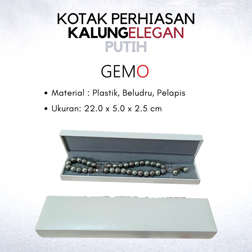 Kotak Perhiasan Elegan Putih Set , Box Cincin, Kalung, Gelang, Anting, Liontin, Tempat Jewelry Murah, Unik, Lucu untuk Tempat Wadah Seserahan / Akad Pernikahan / Hantaran Tunangan Harga Paling Cocok untuk Aksesoris Emas Berlian/ Perak Permata