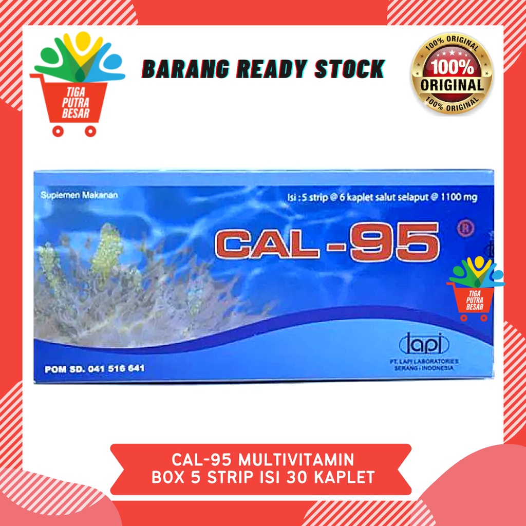 CAL 95 SUPLEMEN KESEHATAN BOX 5 STRIP 30 KAPLET / CAL - 95