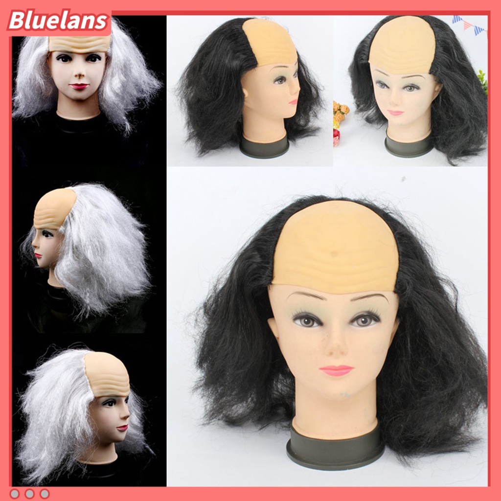 Wig Rambut Botak Palsu Universal Bahan Lateks Dapat Digunakan Kembali Untuk Cosplay Halloween