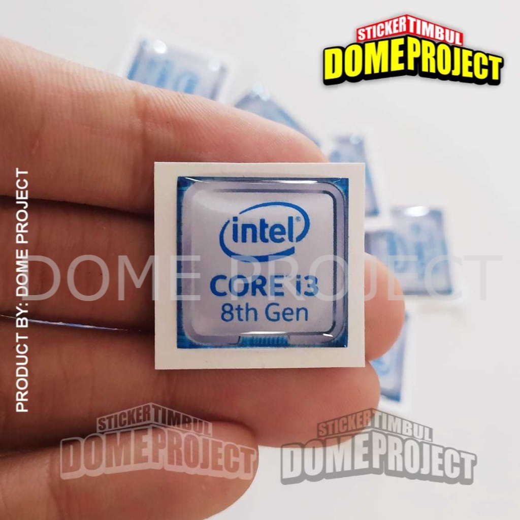 INTEL CORE I3 8th  STIKER TIMBUL EMBLEM PROCESSOR STIKER CASING PC Gen Stiker Processor