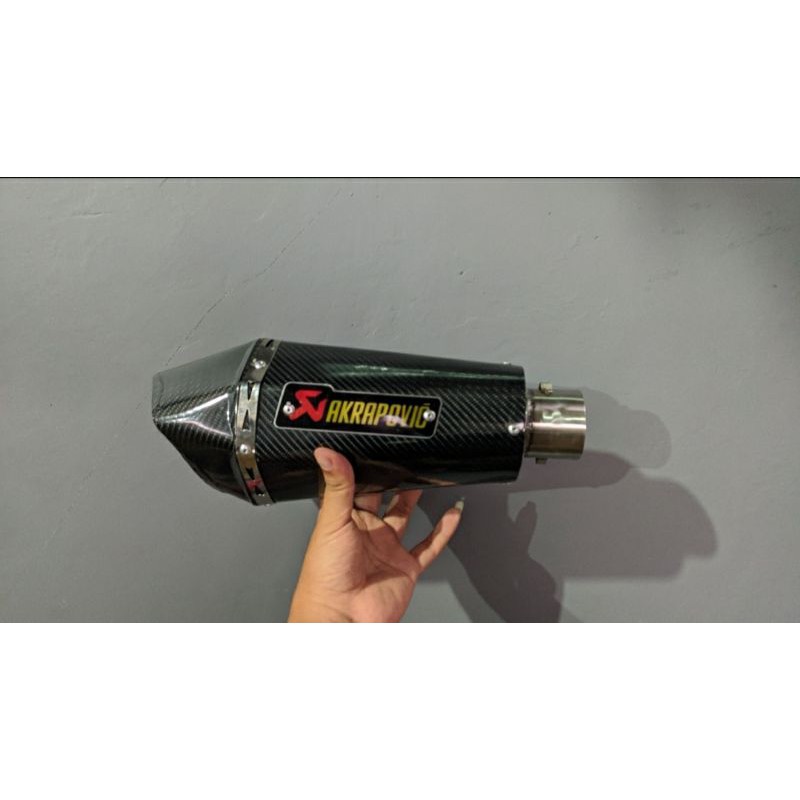 Knalpot Racing Akrapovic Full Carbon Type Short Knalpot Racing Akrapovic Pendek NMAX AEROX LEXI PCX 