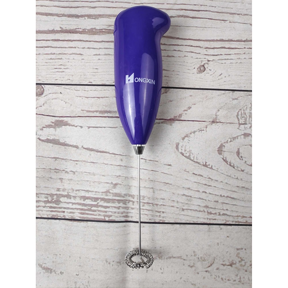 Mixer Pembuih Kopi Susu Elektrik Milk Frother Foamer - Purple