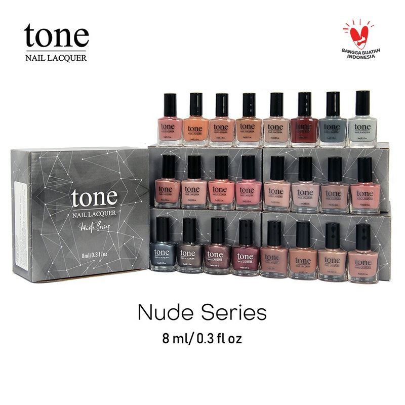 Kutek TONE Nail Polish Nude Series BPOM Berbagai Warna