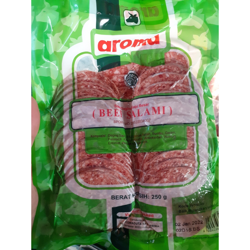 BEEF SALAMI AROMA 250GR 100% ASLI BALI