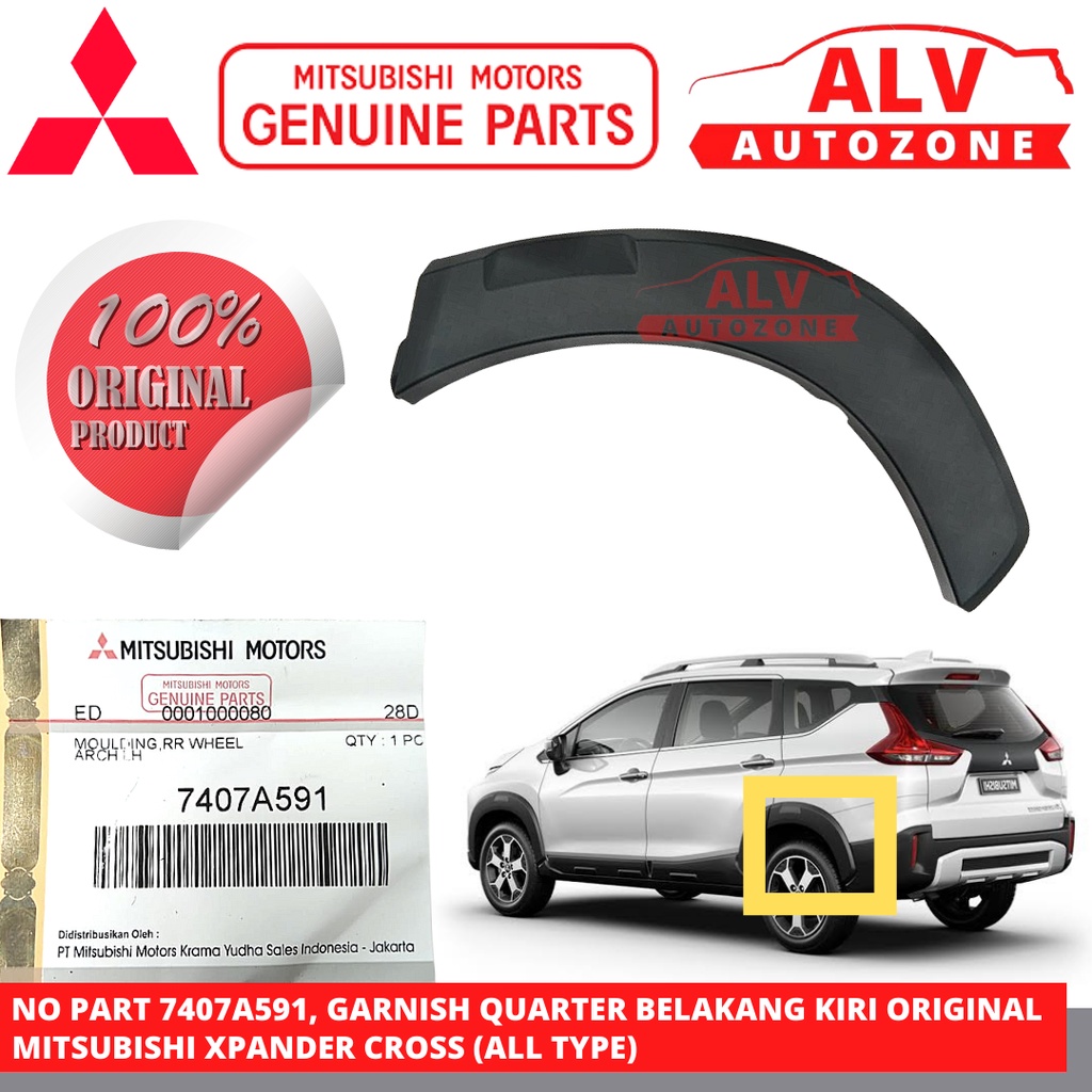 SPOILER GARNISH OVER FENDER BELAKANG KIRI ORIGINAL XPANDER CROSS 7407A591