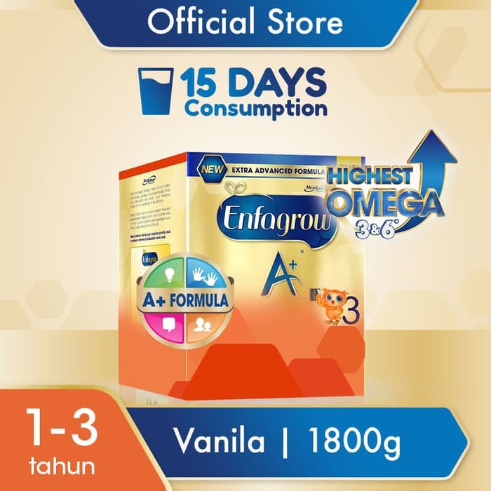 Enfagrow 3 A+ Vanilla 1800 gr | Shopee Indonesia