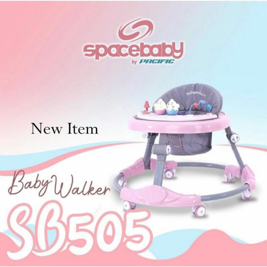 TERMURAH!!! Seat Pad / Kursi Untuk Baby Walker / SPACEBABY Abu / Realpict