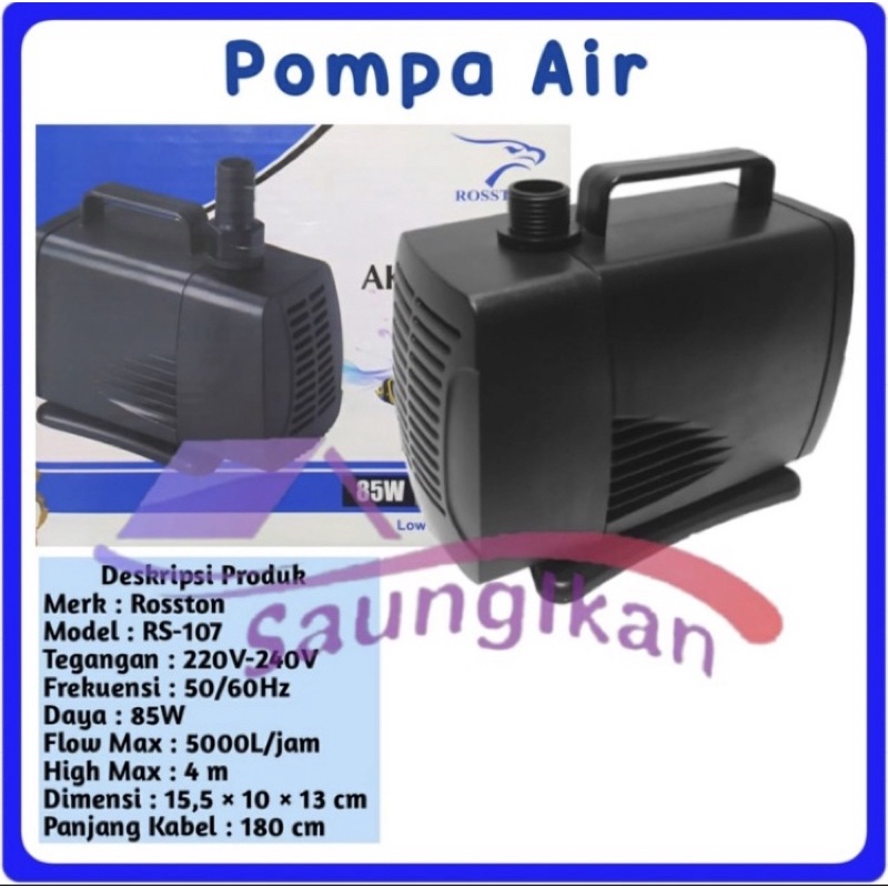 Pompa Air ROSSTON RS-107 Aquarium hidroponik Kolam RS107 RS 107
