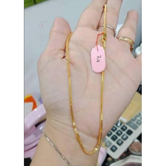 Kalung Milano lapis emas 24k