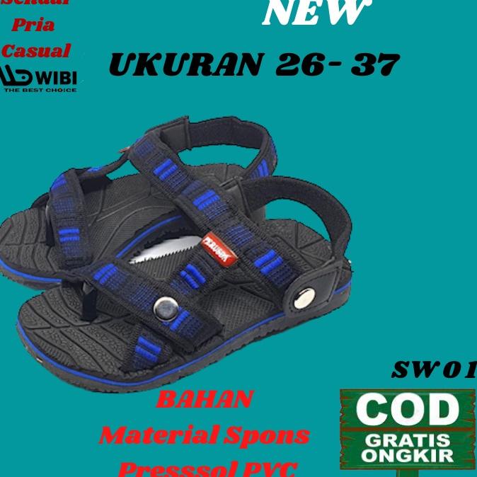 [Art. ] Sandal Selop Anak Cowok Sedal Sadal Gunung Ank Remaja Sendal Anak Laki Laki Tanggung Umur  3