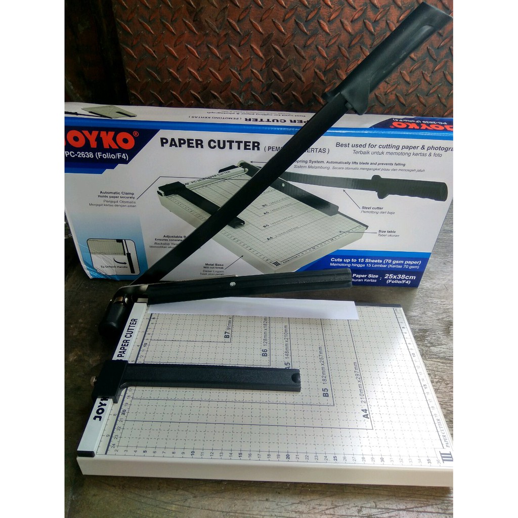 

Jual Alat Pemotong Kertas Paper Cutter Kenko Ukuran Folio atk Obral