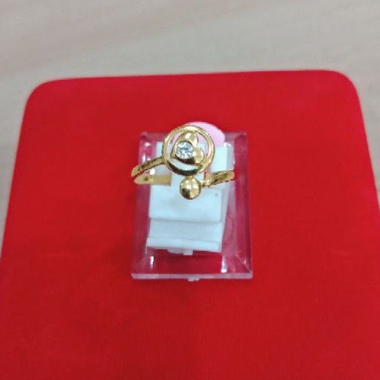 Cincin emas kadar 375 (berat 1.34 gram)