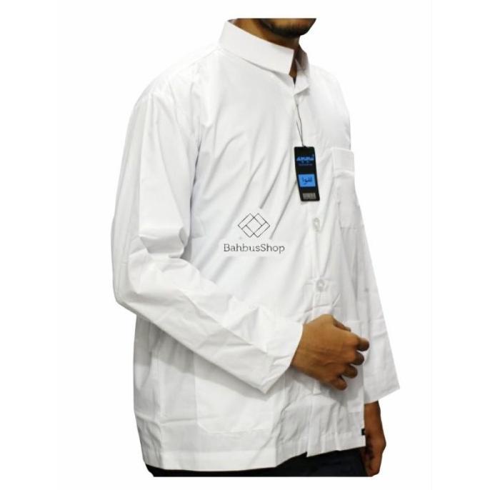 Baju Koko Ammu Collection Haibah Original - Warna Putih Dan Hitam