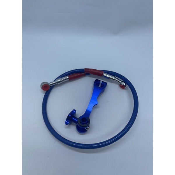 Selang Rem Belakang 65cm + Paha Rem Universal Motor Bebek Gold Blue