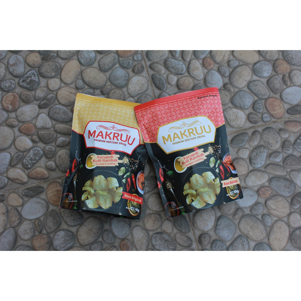 

MAKRUU Kerupuk Rambak Kulit Sapi Premium - Cemilan / Snack