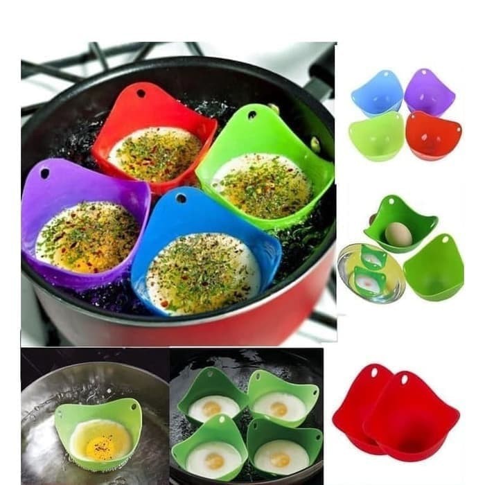 Cetakan Telur Rebus Mata Sapi Kue Agar Agar Peleleh Coklat Silikon Mangkok