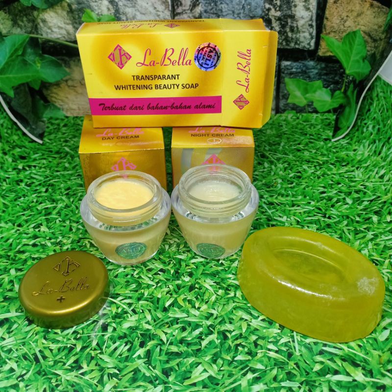 PAKET CREAM LABELLA GOLD 3 in 1 SIANG MALAM DAN SABUN