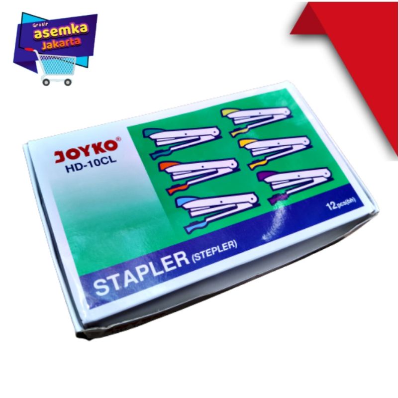 Stapler staples 6pcs Joyko HD-10CL Warna Grosir